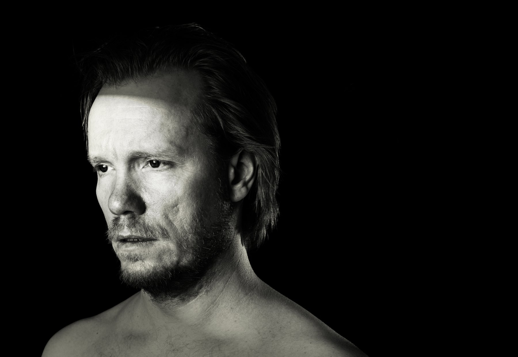 Matti Boustedt, Swedish actor, dramatic profile portrait